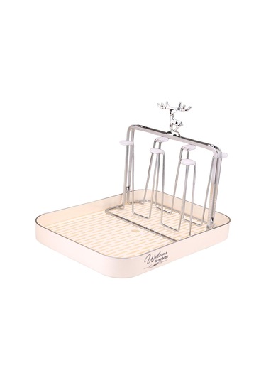 Suntek Bar Bej Için Drenaj Tepsili Ve Kulplu Kupa Düzenleyicili