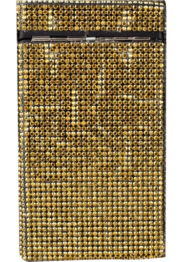 Nesgıft Kadın Gold Swarovski Taşlı Ince Uzun Sigara Kutusu