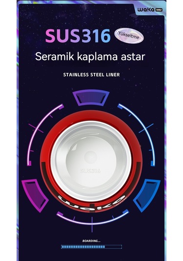 Lyon Panda Termos Bardağı Kırmızı