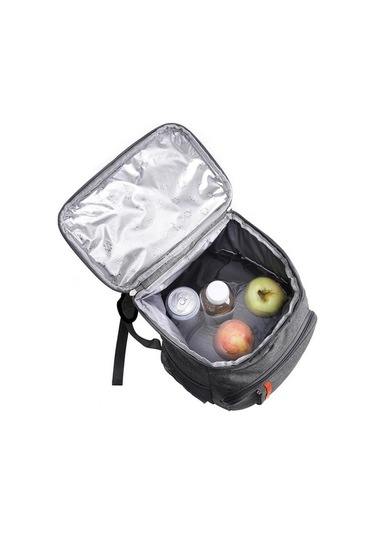 Fastbuy Gri 18l Sızdırmaz Yemek Sırt Çantası - Termal Piknik Çantası Gri