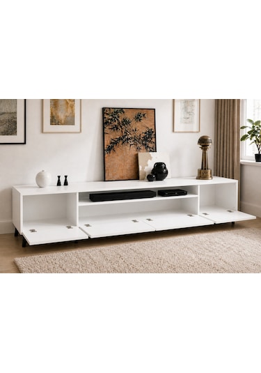 Legno Premium 180cm Modern Tv Ünitesi-beyaz