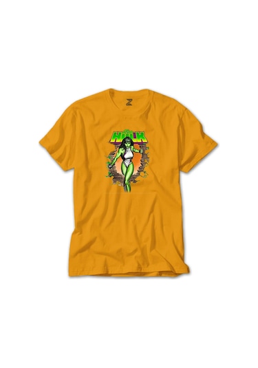 She Hulk Duvar Sarı Tişört