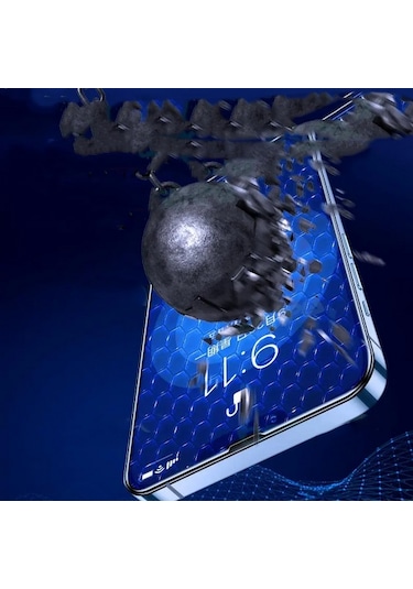 Goocamp İphone 14 Pro Max Uyumlu Darbeye Dayanıklı Anti Statik Temperli