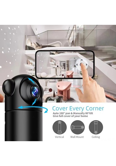 Wezone V10 Mini Akıllı Güvenlik Kamerası: Gece Görüşü, 1080p, İnsan Algılama, Kablosuz Kontrol Diğer