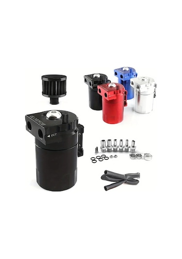 Besthome1 Kırmızı Alüminyum Yağ Yakalama Kiti Baffle Ve Filtreli Universal Motor Performans