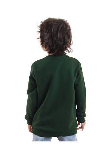 Denokids Roarr Dino Erkek Çocuk Haki Sweatshirt Renkli