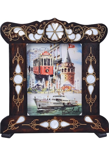 Nusnus İşlemeli Kartpostallık 24x22 Cm No2 Kahverengi