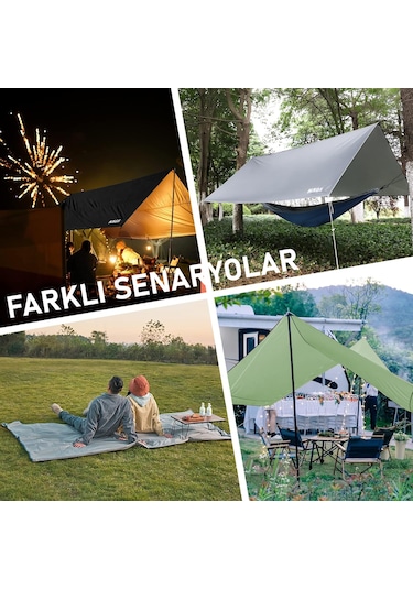 Haegs Su Geçirmez Tarp Tente Gölgelik Örtü, 4 Mevsim Taşınabilir Örtü Branda Çok İşlevli Outdoor Açık Hava Kamp Seyahat Tente Branda Barınak Yağmurluk, Güneşlik Karavan Yan Gölgelik Çadır 300x300 Cm - Yeşil Haegs Su Geçirmez Tarp Tente Gölgelik Örtü, 4 Mevsim Taşınabilir Örtü Branda Çok İşlevli Outdoor Açık Hava Kamp Seyahat Tente Branda Barınak Yağmurluk, Güneşlik Karavan Yan Gölgelik Çadır 300x300 Cm - Yeşil