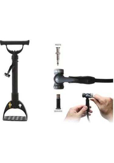 Giyo GF-04 Kürek Tipi Çift Vanalı Bisiklet Pompası