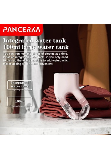 Honeybeeshop Pembe Pancerka 1 Adet El Tipi Giysi Buharı Kırışıklık Giderici 3 Dakikada Etkili Ev Ve Seyahat İçin Taşınabilir Eu Fiş