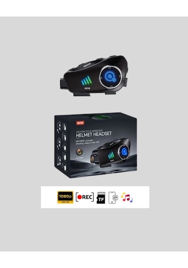 Bfs Q28 Kameralı Motosiklet Kask Kulaklık Bluetooth 5.3 Su Geçirmez 1080p Hd