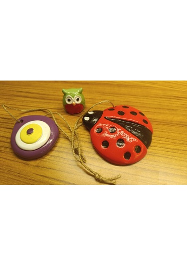 Artepieza El Yapımı Uğur Böceği, Baykuş Ve Nazar Boncuğu 3 Lü Dekoratif Set Şans, Bereket Ve Koruma Temalı 3 Adet