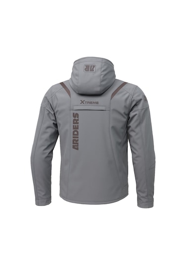 4riders Rex Pro Korumalı Softshell Motosiklet Montu Gri