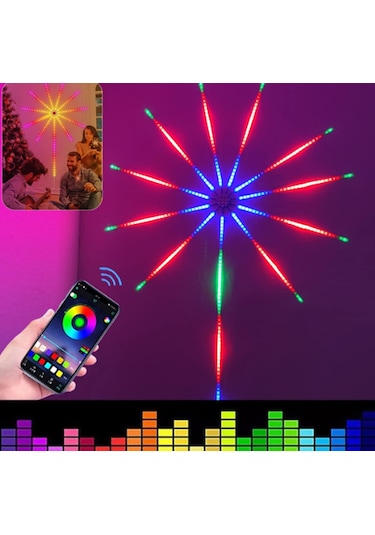 Gökkuşağı Işıkları Led Şerit Rgb Akıllı Dans Işıkları Parti