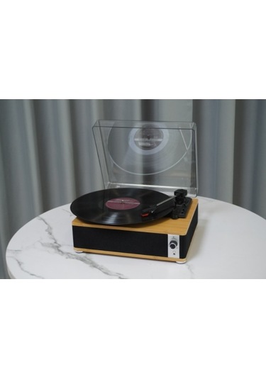 Fomix Fm-109 Siyah Hoparlörlü Bluetoothlu Pikap Plak Çalar Siyah