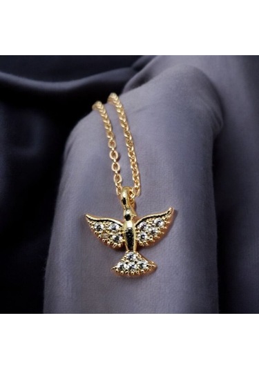 Zarifly Altın Renk Kuş Figürlü Kolye Anlam Yüklü, Şık Tasarım