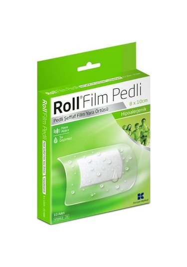 Roll Film Pedli Şeffaf Yara Örtüsü 8 x 10 CM 10 Adet