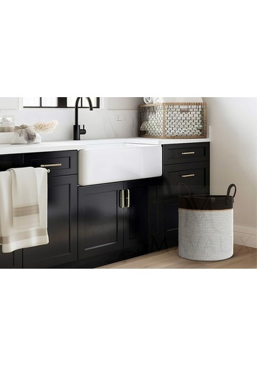 Çok Amaçlı, 40cm-36cm Büyük Boy, Yanları Saplı, Sepet, Jüt, Hasır, Dokuma Sepet, Düzenleyici Grijütsiyah