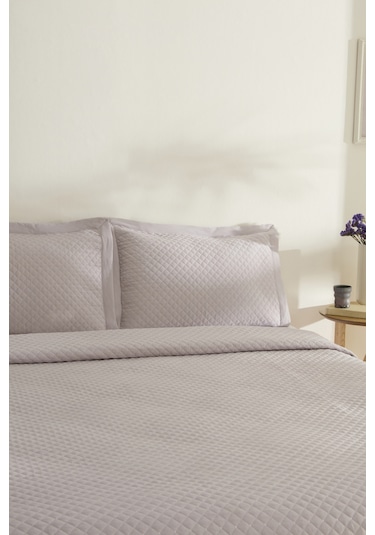 Karaca Home Anna Çift Kişilik Yatak Örtüsü Açık Mürdüm Açık Mürdüm