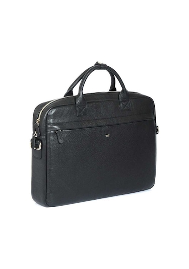 Siyah Deri Unisex Laptop Çantası - S1lc00002897-a41