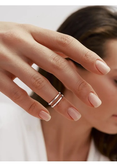 Zoloto Russkih Parmak Eklemi İçin Gümüş 925 Yüzük 18707632 Gri