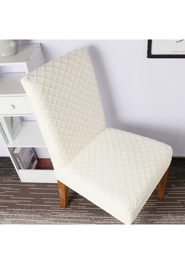 Skycity Beyaz Tekli Koltuk Kılıfı - Genişletilebilir Elastik Kumaş, Yumuşak Ve Dayanıklı, Ev Salonu Restoran Yemek Odası İçin Uygun, 45-60cm Yükseklik Aralığı Beyaz