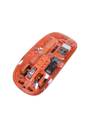 Bluetooth Ve Usb Destekli Kablosuz Şeffaf Mouse Sessiz Kullanım -