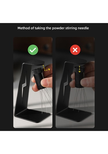 Lemestar Kahve Wdt Aleti 8 İğne 0.4mm Sürekli Ayarlanabilir 304 Çelik Manyetik Tutucu Ergonomik Kollu 6 Adet Yedek İğne İçerir Siyah