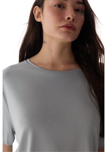 Penti Gri Bisiklet Yaka Oversize  Modal T-Shirt