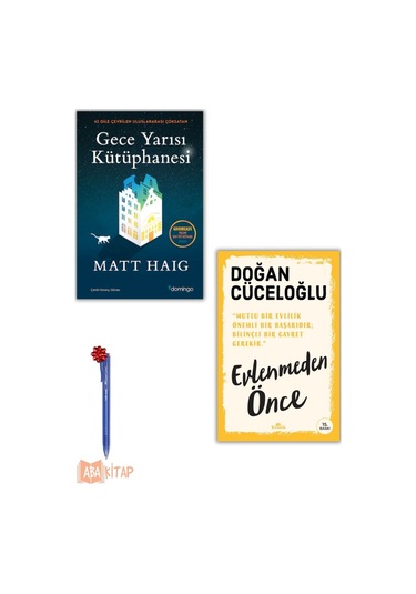 1. Gece Yarısı Kütüphanesi - Matt Haig, 2. Evlenmeden Önce - Doğan Cüceloğlu, Kalem Hediyeli