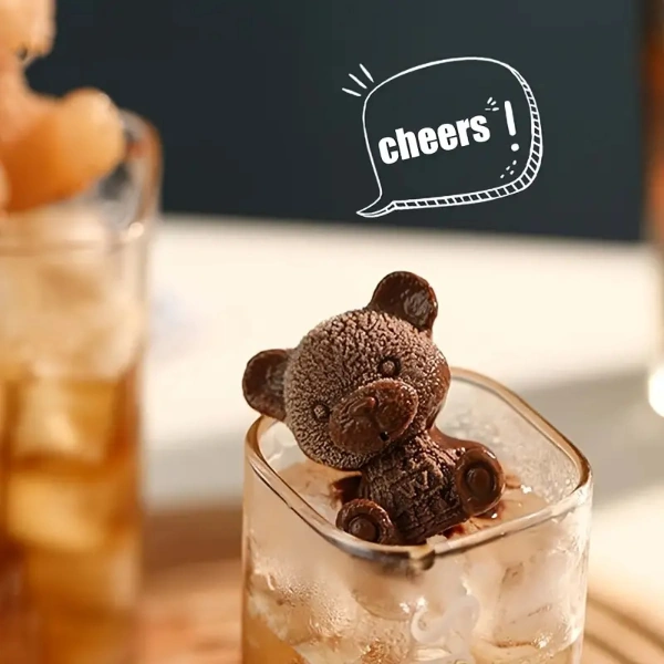 River World Buz Kalıbı Silikon Ayı Şekilli Çok Renkli