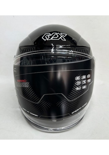 Gdr Yarım Kask Of-627 Parlak Siyah Renk Şefaf Vizörlü -