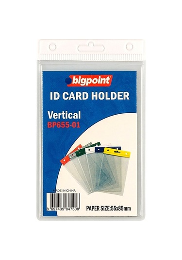 Bigpoint Kart Poşeti Dikey Beyaz 55X85Mm 10 Adet