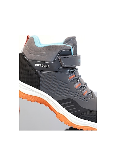 Kidessa 1767 Anatomik Tabanlı Bantlı Çocuk Trekking Spor Bot Gri Çok Renkli