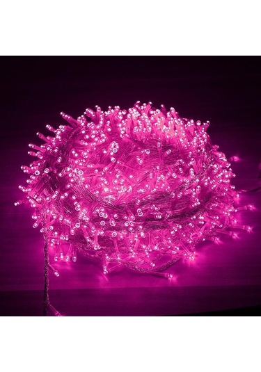 Novahub Pembe 10-30 M Led Peri Dize Işıklar Noel Ağacı Süslemeleri Kapalı Noel Bahçe İçin Açık Su Geçirmez Pembe