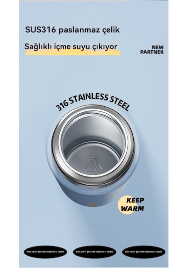 Büyük Kapasiteli Taşınabilir Vakum Yalıtımlı Bardak-siyah