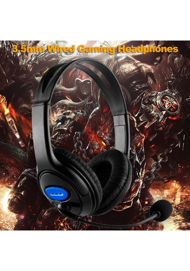 Wezone Pc, Laptop, Ps4 Ve Akıllı Telefon İçin 3.5mm Mikrofonlu Oyun Kulaklığı, Stereo Bass Ve Ses Kontrolü