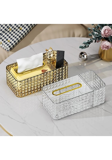Altın-peçete Tutucu Lüks Tuvalet Ev Oturma Odası Dekorasyon Masaüstü Doku Kutusu Kapağı Organizatörler Depolama Masa Peçete Tutucular