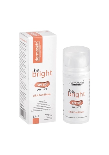 Dermoskin Be Bright SPF 50+ Likit Medium Fondöten 33 ML