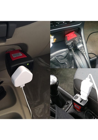 150w Dc 12v Ac 220v Invertör Otomatik Gerilim Dönüştürücü Araba Güç Inverter Adaptörü Sigara İle