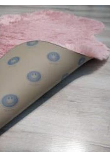 Beyazhalı Tavşan Tüyü Pudra 2Kafa Post Halı 80 x 140 Cm