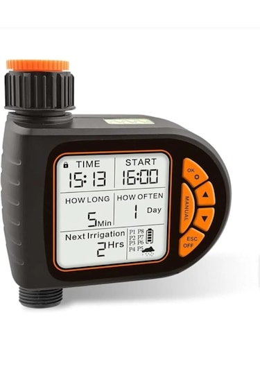 Timer valf Geniş Ekran Tek Çıkış Yağmur Sensörlü Sulama Sistemi