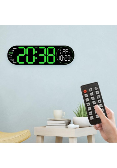 Suntek Dijital Duvar Saati Sınıf Oturma Odası Için Yeşil Yeşil