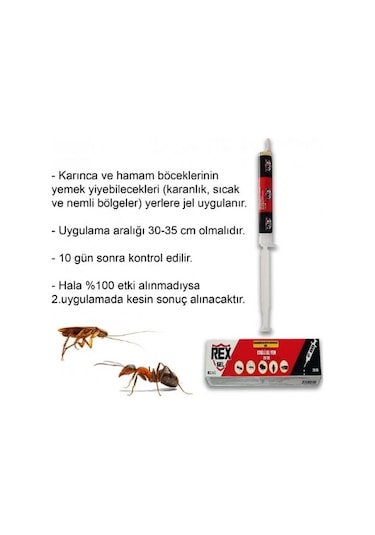 REXGEL 20 GR HAMAM BÖCEĞİ VE KARINCA JELİ YEM