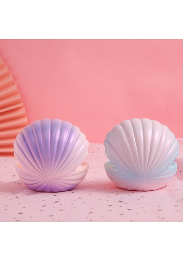 Kabuk Denizkızı Prenses Reçine Gece Lambası-pembe Açık Pembe