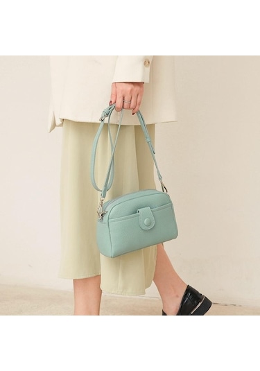 Pembe Küçük Çanta Kadın Moda Messenger Çanta Basit Küçük Kare Çanta Çok Yönlü Omuz Çantası Moda Pembe