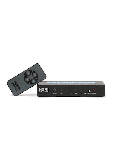 Yediverenbilişim 4 Giriş 1 Çıkışlı Uzaktan Kumandalı 4K Hdmi Switch (Seçici)