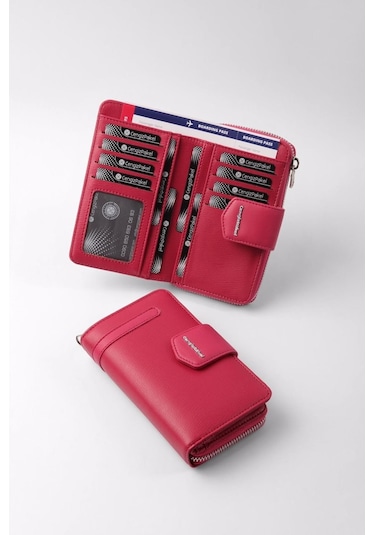 Cengiz Pakel Kadın Orta Boy Cüzdan 65256M Fuşya Pembe- Fuşya