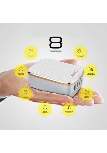 Ldnıo A3304 17w 3 Usb Arayüzleri Seyahat Şarj Cihazı Cep Telefonu Şarj Cihazı, Ab Fişi Diğer