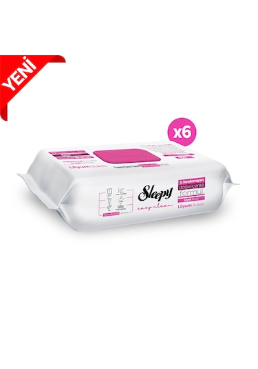 Sleepy Easy Clean Lilyum Buketi Yüzey Temizlik Havlusu&Mendili 6x100 (600 Yaprak)